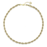 Braided Chain Layering Necklace in Gold