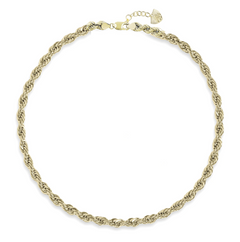 Braided Chain Layering Necklace in Gold