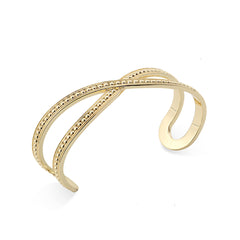 Beaded Cuff Bracelet in Gold