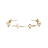 Radiant Cross Station Cuff Bracelet in Gold